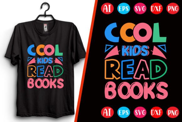 Cool Kids Read Books T-shirt Design