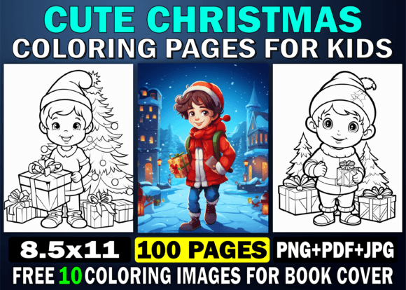 Cute Christmas Coloring Pages for Kids