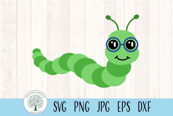 Cute Green Bookworm: A Whimsical Reading Companion for Crafters and Educators