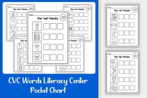 Elevate Your Kindergarten Literacy Center with CVC Words Phonics Word Mats and Tiles