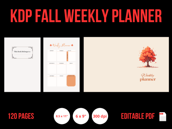 Kdp Weekly Journal in Fall Style
