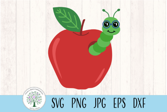 Red Apple with Bookworm: Reading & School Design