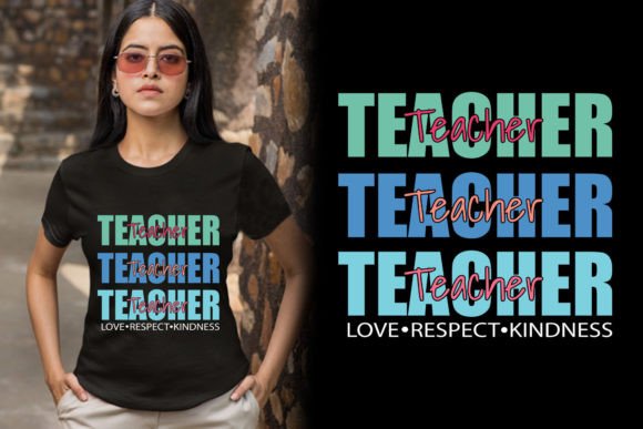 Retro Teacher Love Respect Kindness: A Thoughtful Design for Meaningful Expression