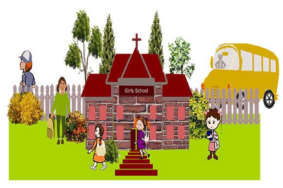 School 2 Background: A Versatile, Transparent PNG for Back-to-School Creativity