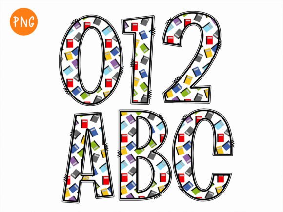 School Alphabet Doodle Letters Numbers