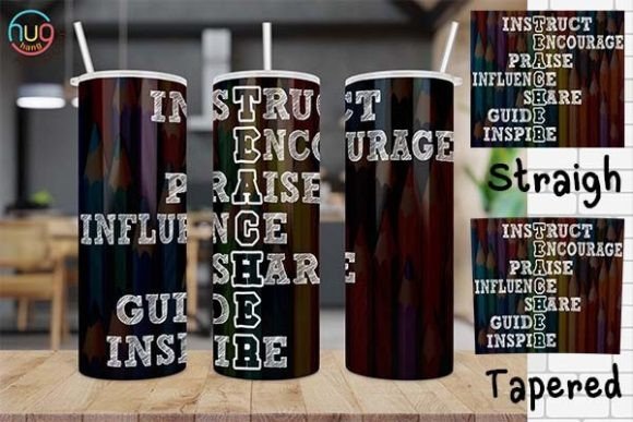 Teacher Crayons 20oz Skinny Tumbler