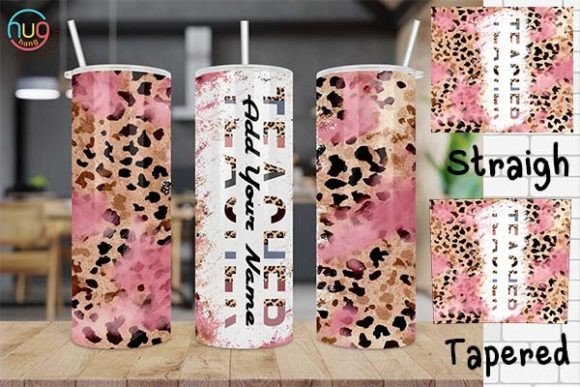 Teacher Leopard Add Your Name Tumbler